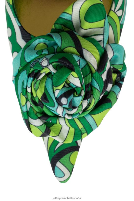 mujer Jeffrey Campbell la flor multi verde PHXV4X1346 bomba de tacón