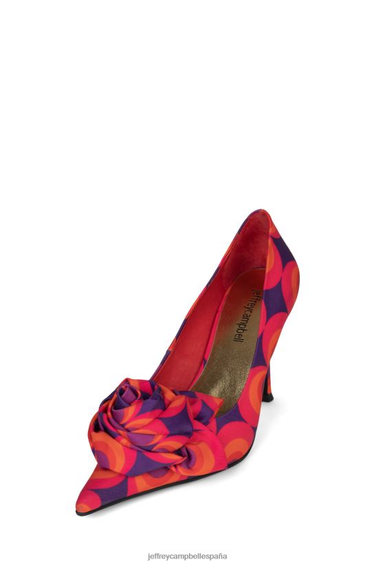 mujer Jeffrey Campbell la flor rojo azul marino multi PHXV4X1345 bomba de tacón