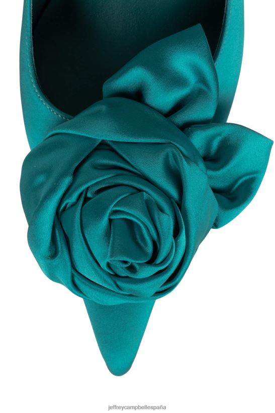 mujer Jeffrey Campbell la flor satinado turquesa PHXV4X1347 bomba de tacón