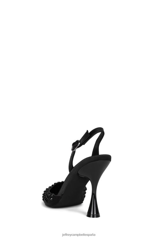 mujer Jeffrey Campbell limpiabotas negro satinado negro PHXV4X1350 bomba de tacón