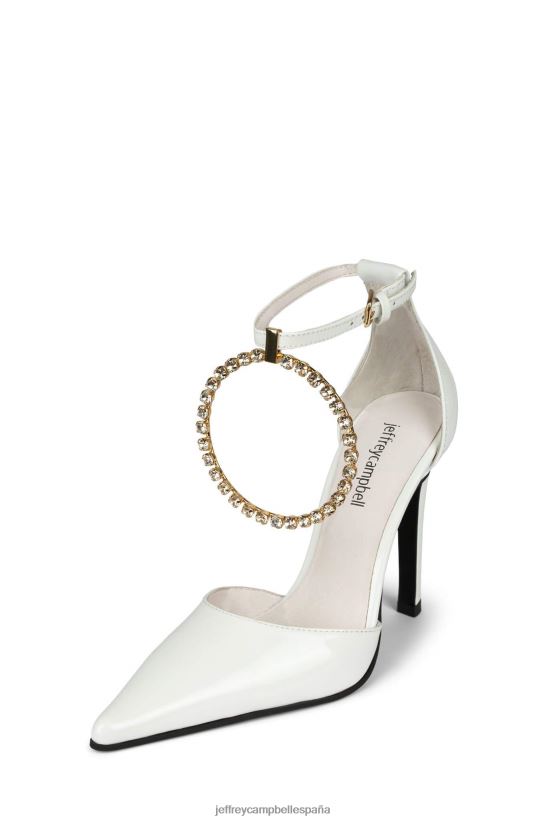 mujer Jeffrey Campbell rodear oro blanco charol PHXV4X1381 bomba de tacón