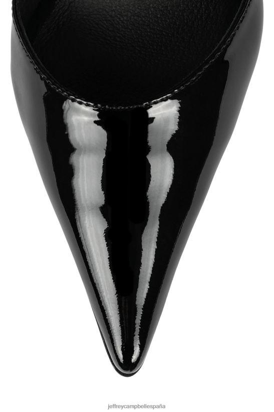 mujer Jeffrey Campbell rodear oro charol negro PHXV4X1382 bomba de tacón