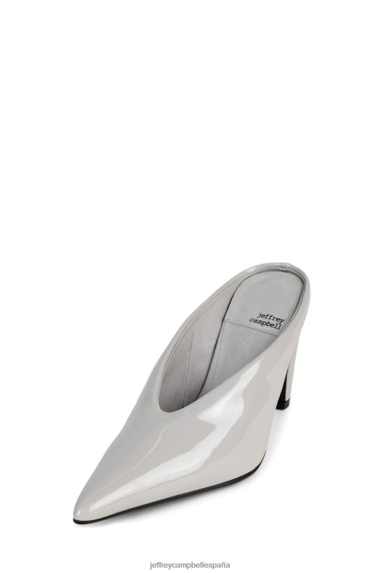 mujer Jeffrey Campbell zumbido charol gris PHXV4X125 bomba de tacón