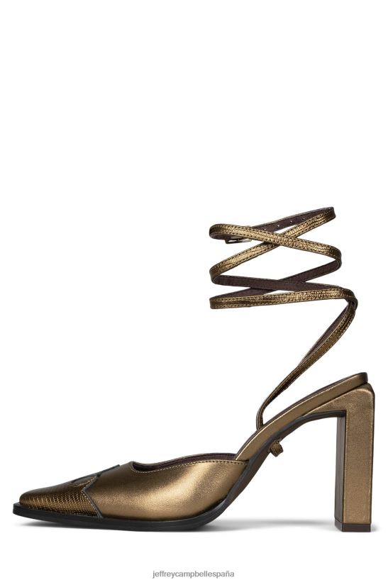 mujer Jeffrey Campbell baile en línea bronce lagarto bronce PHXV4X1712 mula de tacón