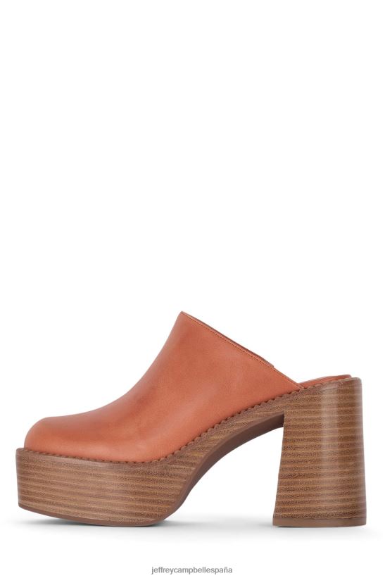 mujer Jeffrey Campbell batería pila de esmalte natural naranja PHXV4X1711 mula de tacón