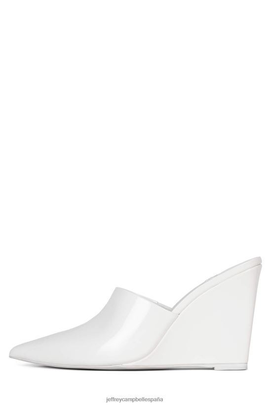 mujer Jeffrey Campbell colleta charol blanco PHXV4X1653 mula de tacón