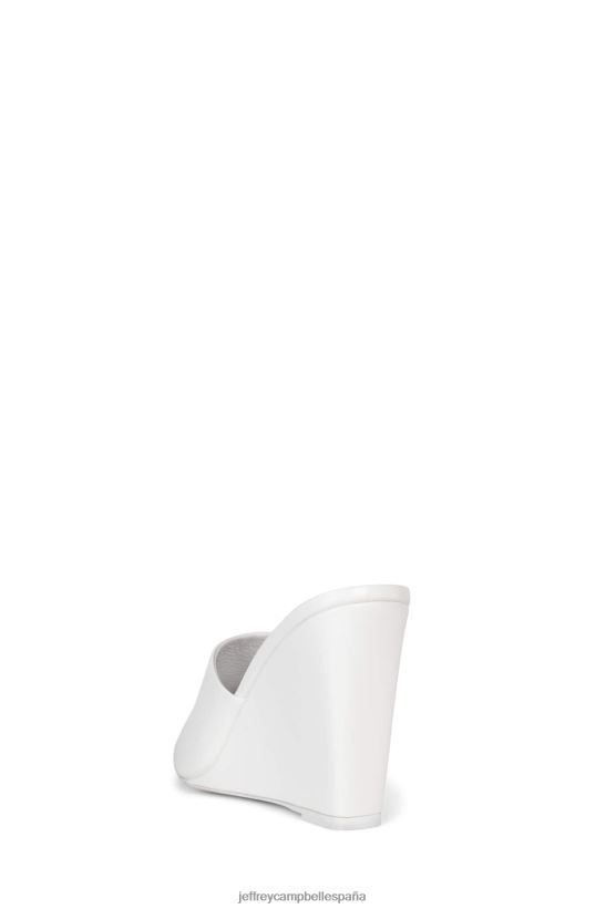 mujer Jeffrey Campbell colleta charol blanco PHXV4X1653 mula de tacón