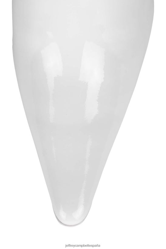 mujer Jeffrey Campbell estético charol arrugado blanco PHXV4X1681 mula de tacón