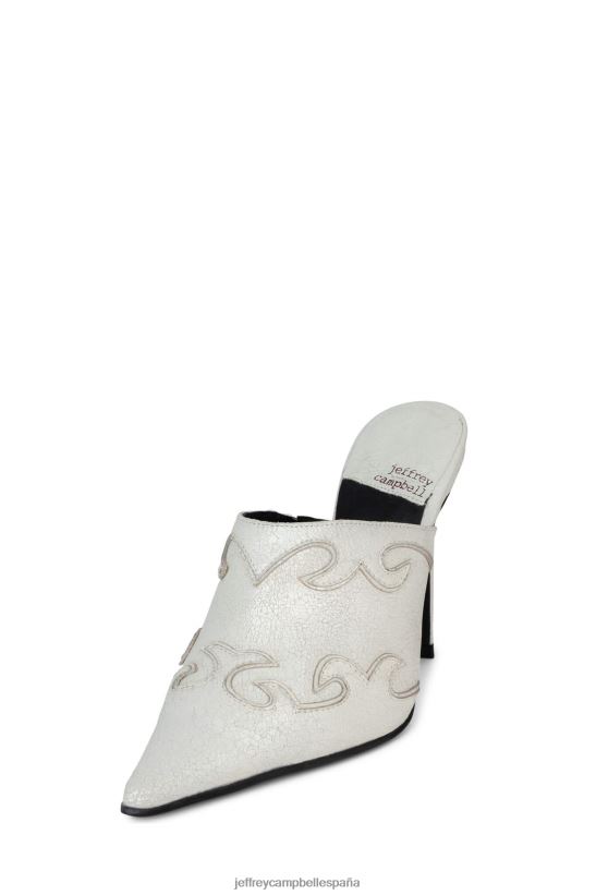 mujer Jeffrey Campbell montarlo blanco angustiado PHXV4X1673 mula de tacón