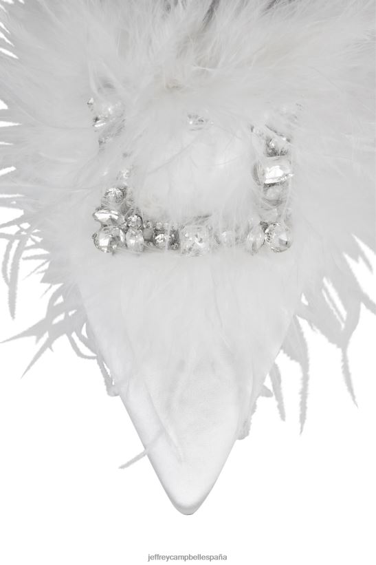 mujer Jeffrey Campbell piel-wut satén blanco PHXV4X1662 mula de tacón