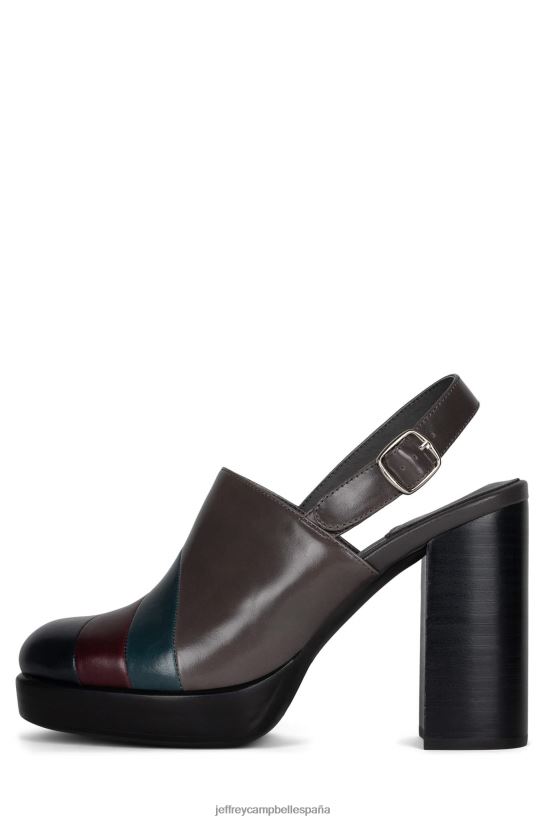 mujer Jeffrey Campbell roxana azul marino multi PHXV4X1705 mula de tacón