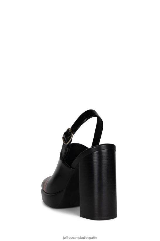 mujer Jeffrey Campbell roxana combinación marrón negro PHXV4X1706 mula de tacón