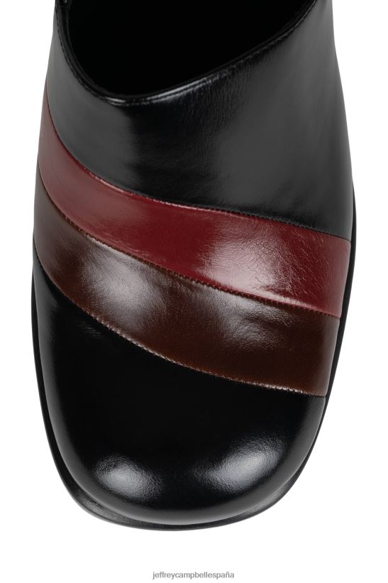 mujer Jeffrey Campbell roxana combinación marrón negro PHXV4X1706 mula de tacón