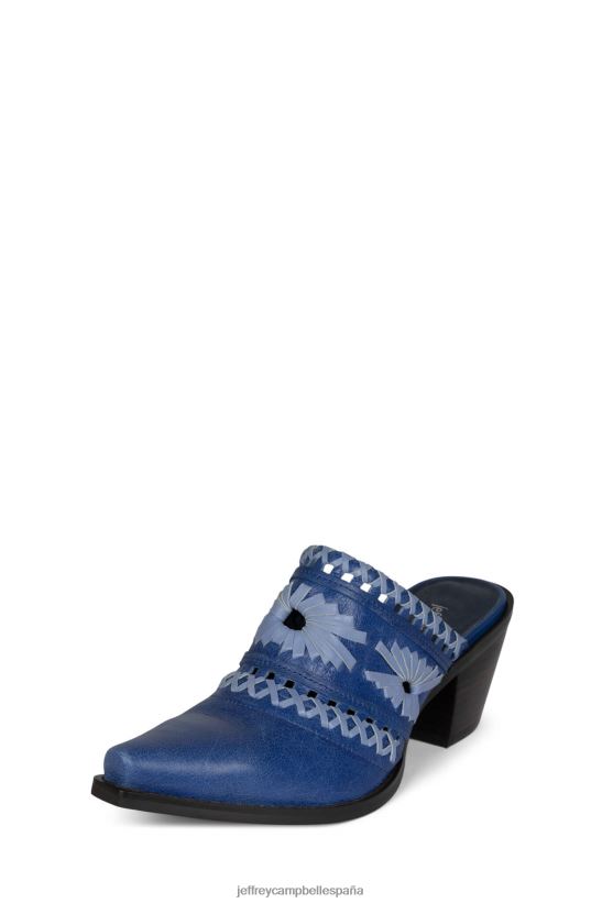 mujer Jeffrey Campbell teje combo azul PHXV4X1728 mula de tacón