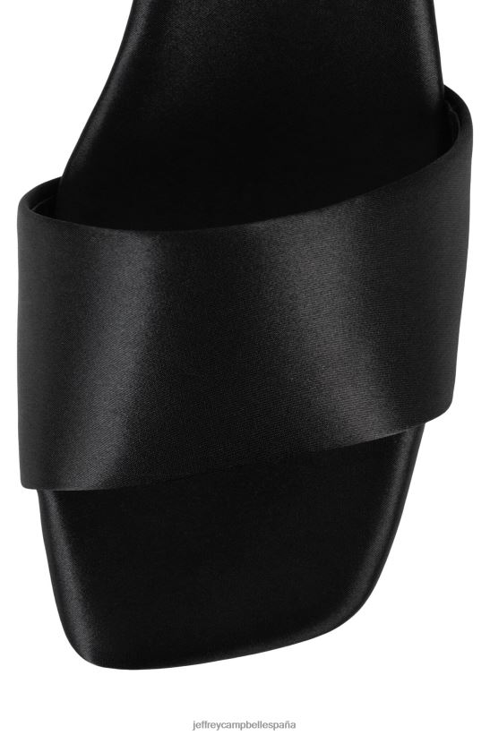 mujer Jeffrey Campbell Clave baja satén negro PHXV4X1418 sandalia de tacón