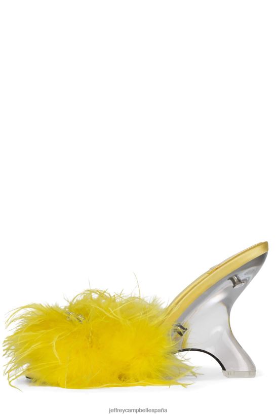 mujer Jeffrey Campbell Dodie plata amarilla PHXV4X1515 sandalia de tacón