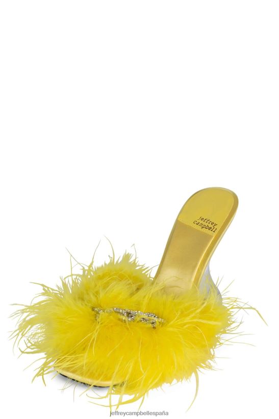 mujer Jeffrey Campbell Dodie plata amarilla PHXV4X1515 sandalia de tacón