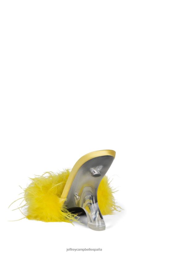mujer Jeffrey Campbell Dodie plata amarilla PHXV4X1515 sandalia de tacón