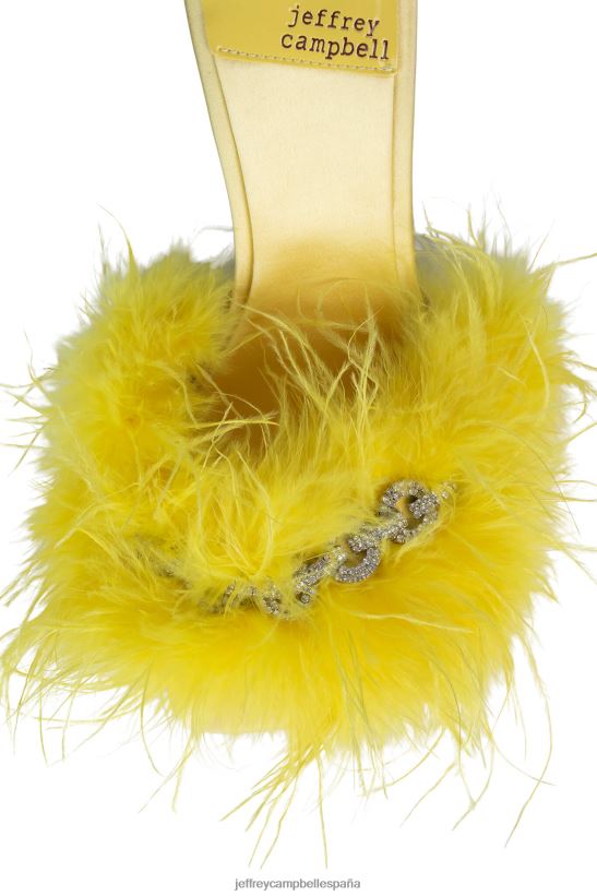 mujer Jeffrey Campbell Dodie plata amarilla PHXV4X1515 sandalia de tacón