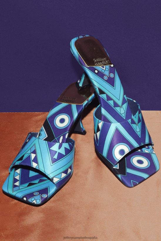 mujer Jeffrey Campbell SR grande combo azul PHXV4X1477 sandalia de tacón