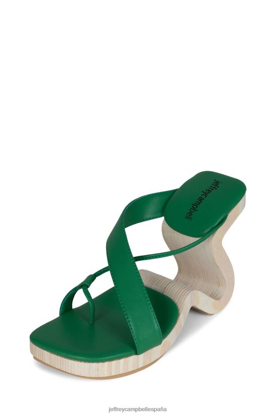 mujer Jeffrey Campbell arbelos verde PHXV4X115 sandalia de tacón