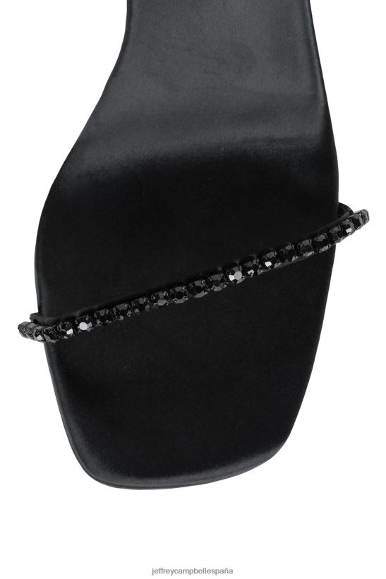 mujer Jeffrey Campbell atractivo negro satinado negro PHXV4X1531 sandalia de tacón