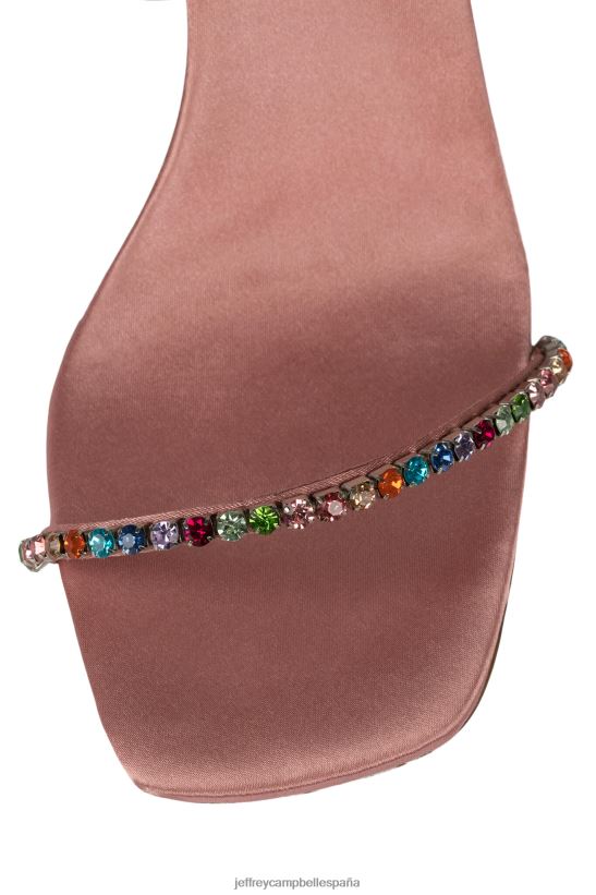 mujer Jeffrey Campbell atractivo rosa satinado brillante multi joya PHXV4X1530 sandalia de tacón