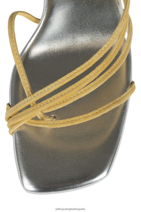 mujer Jeffrey Campbell bijouxx-2 ante amarillo plata PHXV4X1616 sandalia de tacón