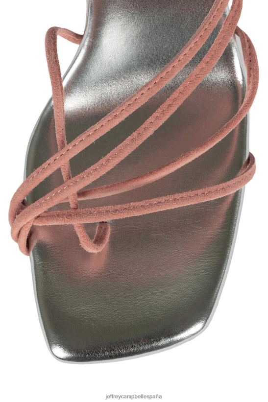 mujer Jeffrey Campbell bijouxx-2 ante rosa plata PHXV4X1614 sandalia de tacón