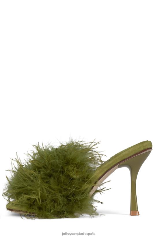 mujer Jeffrey Campbell chofer aceituna PHXV4X1539 sandalia de tacón
