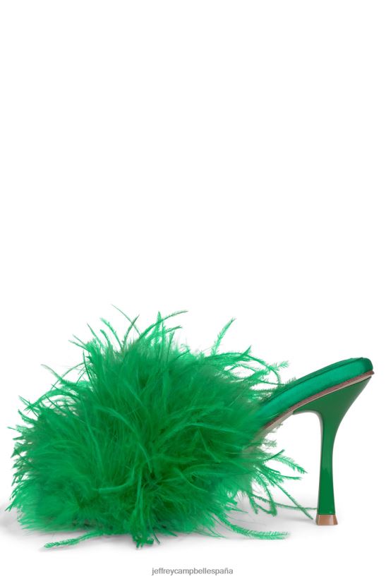 mujer Jeffrey Campbell chofer verde brillante PHXV4X1522 sandalia de tacón