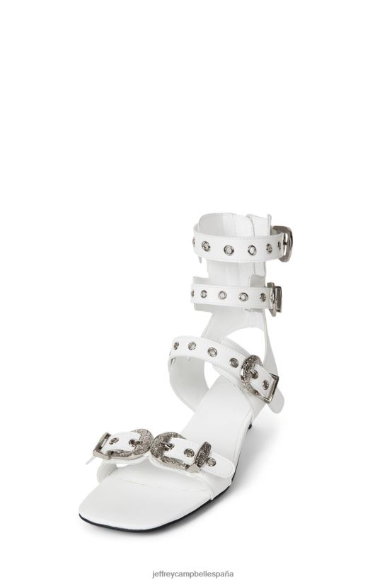 mujer Jeffrey Campbell ecléctica plata blanca PHXV4X227 sandalia de tacón