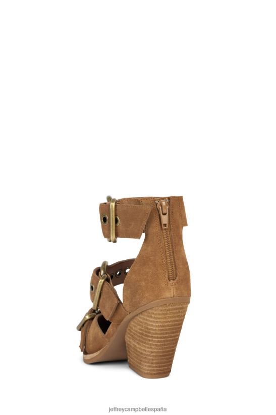 mujer Jeffrey Campbell emilio gamuza bronceada PHXV4X53 sandalia de tacón