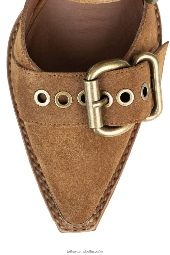 mujer Jeffrey Campbell emilio gamuza bronceada PHXV4X53 sandalia de tacón