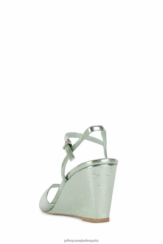 mujer Jeffrey Campbell entrada menta metalizada PHXV4X1564 sandalia de tacón