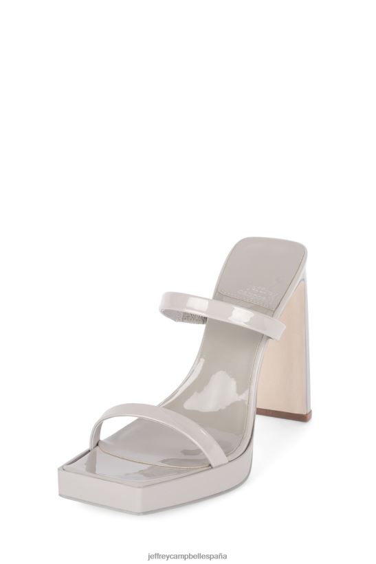 mujer Jeffrey Campbell estafador charol gris PHXV4X1555 sandalia de tacón