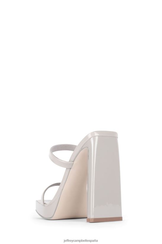 mujer Jeffrey Campbell estafador charol gris PHXV4X1555 sandalia de tacón