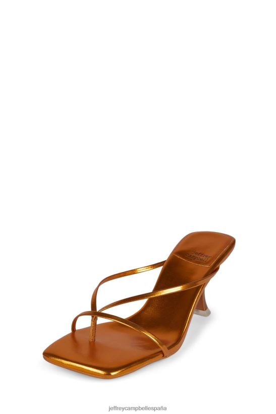 mujer Jeffrey Campbell flexx naranja metalizado PHXV4X1587 sandalia de tacón