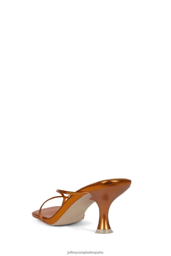 mujer Jeffrey Campbell flexx naranja metalizado PHXV4X1587 sandalia de tacón