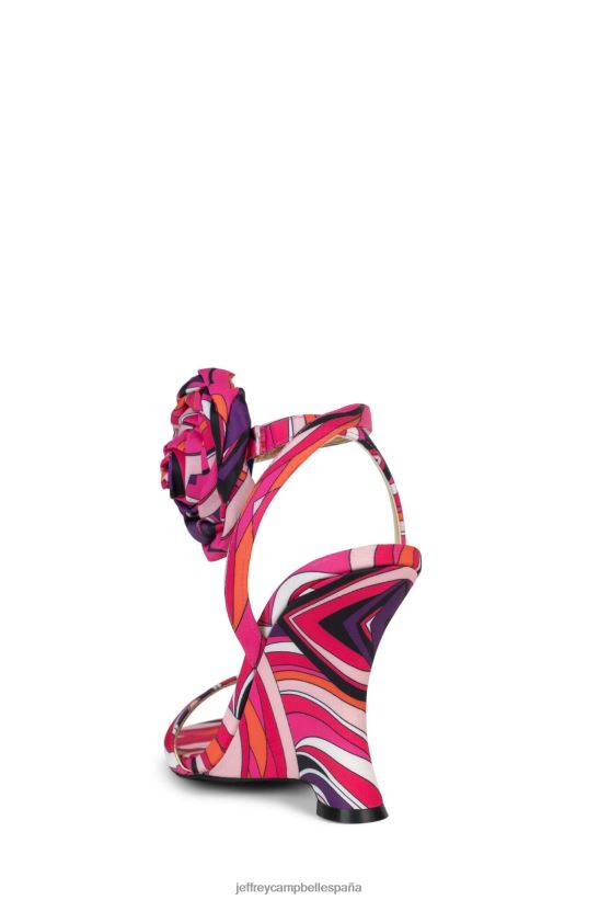 mujer Jeffrey Campbell flor silvestre rosa multi PHXV4X1427 sandalia de tacón