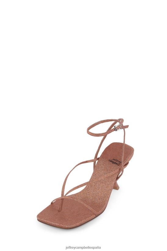 mujer Jeffrey Campbell flujox brillo de oro rosa PHXV4X1553 sandalia de tacón