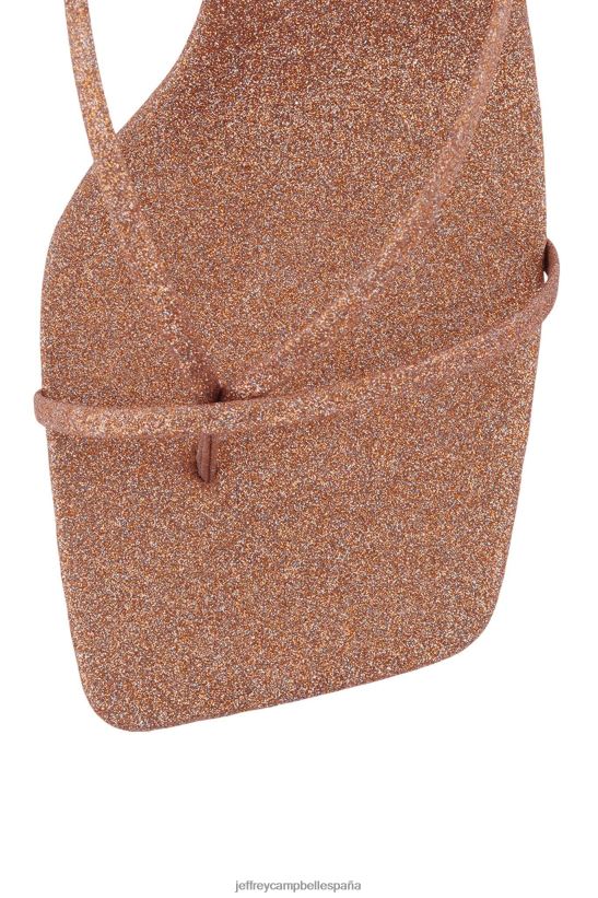 mujer Jeffrey Campbell flujox brillo de oro rosa PHXV4X1553 sandalia de tacón