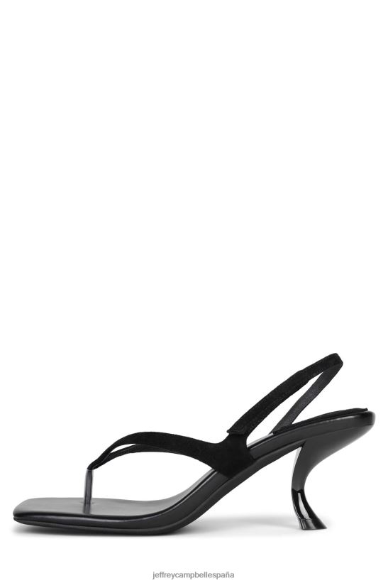 mujer Jeffrey Campbell fusionado-nb ante negro PHXV4X103 sandalia de tacón