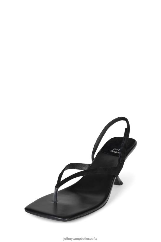 mujer Jeffrey Campbell fusionado-nb ante negro PHXV4X103 sandalia de tacón