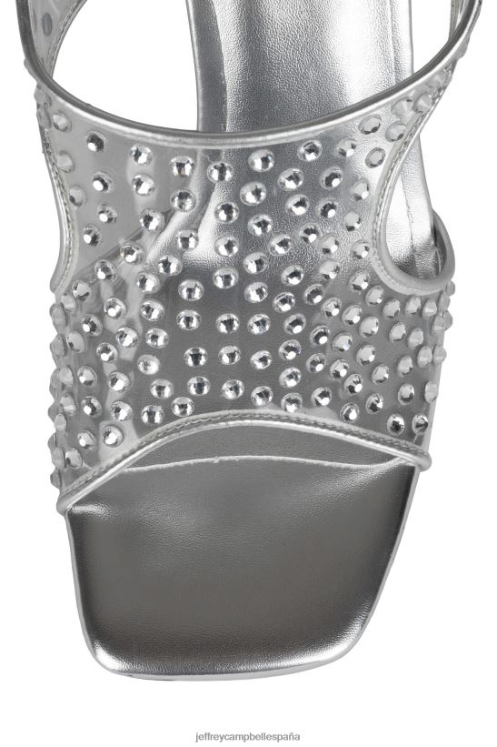 mujer Jeffrey Campbell genevieve plata clara PHXV4X1600 sandalia de tacón