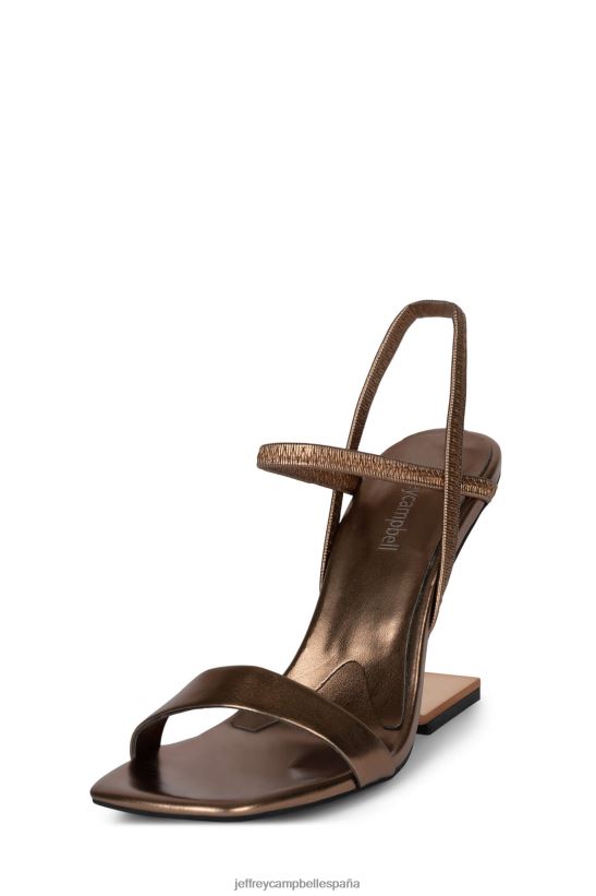 mujer Jeffrey Campbell geométrico bronce bronce PHXV4X1519 sandalia de tacón