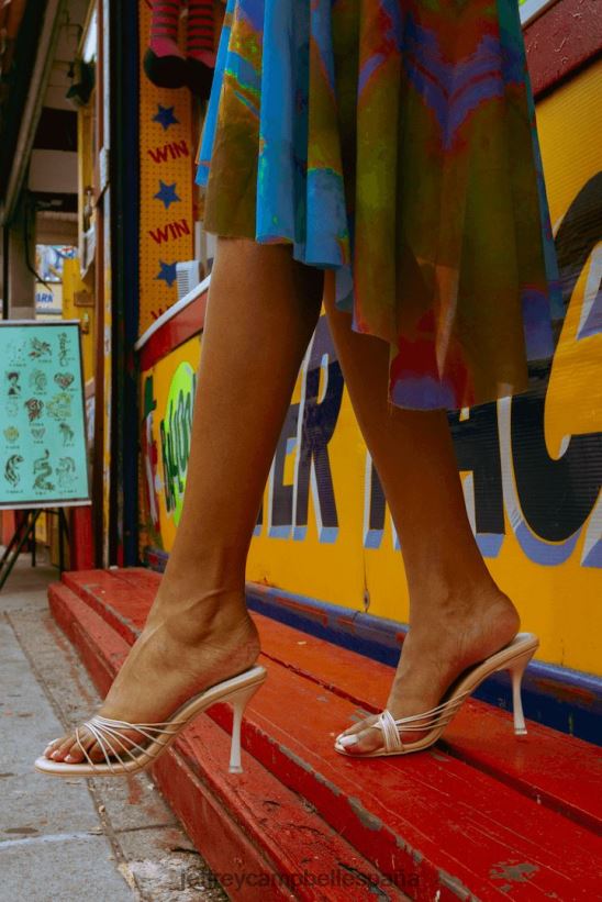 mujer Jeffrey Campbell hastío combinación de oro rosa PHXV4X1593 sandalia de tacón