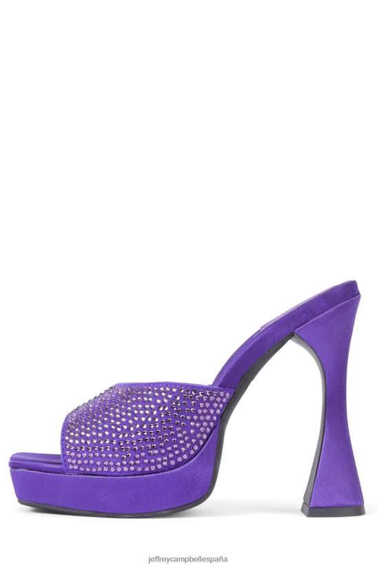 mujer Jeffrey Campbell hollywoodj morado satinado morado PHXV4X1567 sandalia de tacón