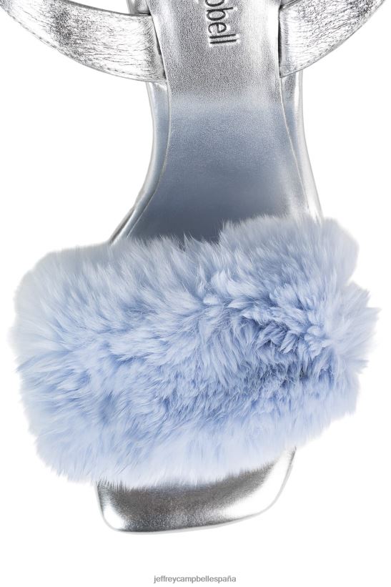 mujer Jeffrey Campbell hombre encantador azul plateado PHXV4X1516 sandalia de tacón