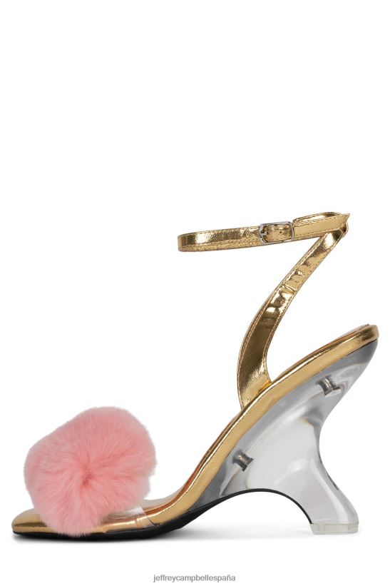 mujer Jeffrey Campbell hombre encantador oro rosa PHXV4X1517 sandalia de tacón